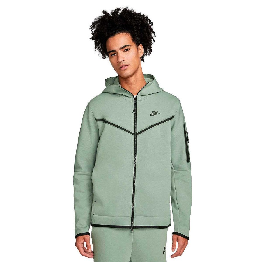 Men Nike Hoodies & Sweatshirts | Nike Mens Sportswear Tech Fleece Full-Zip Hoodie Green