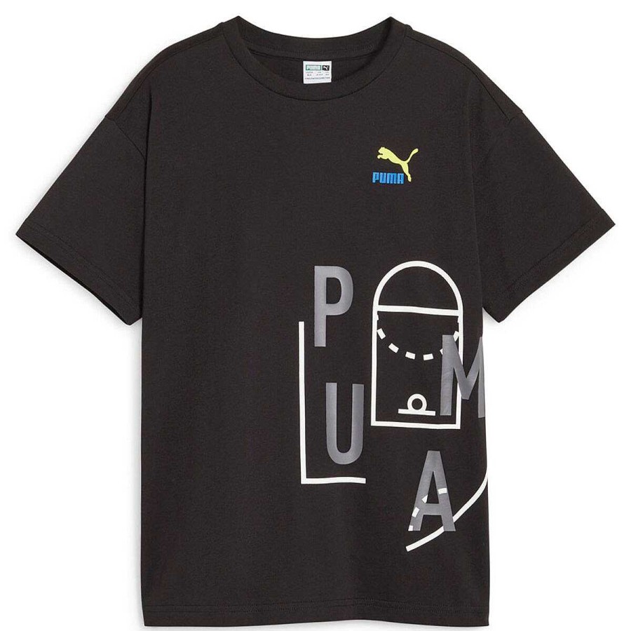 Kids PUMA Tees & Tops | Puma Youth Classics Ftr Baller Logo Tee Black