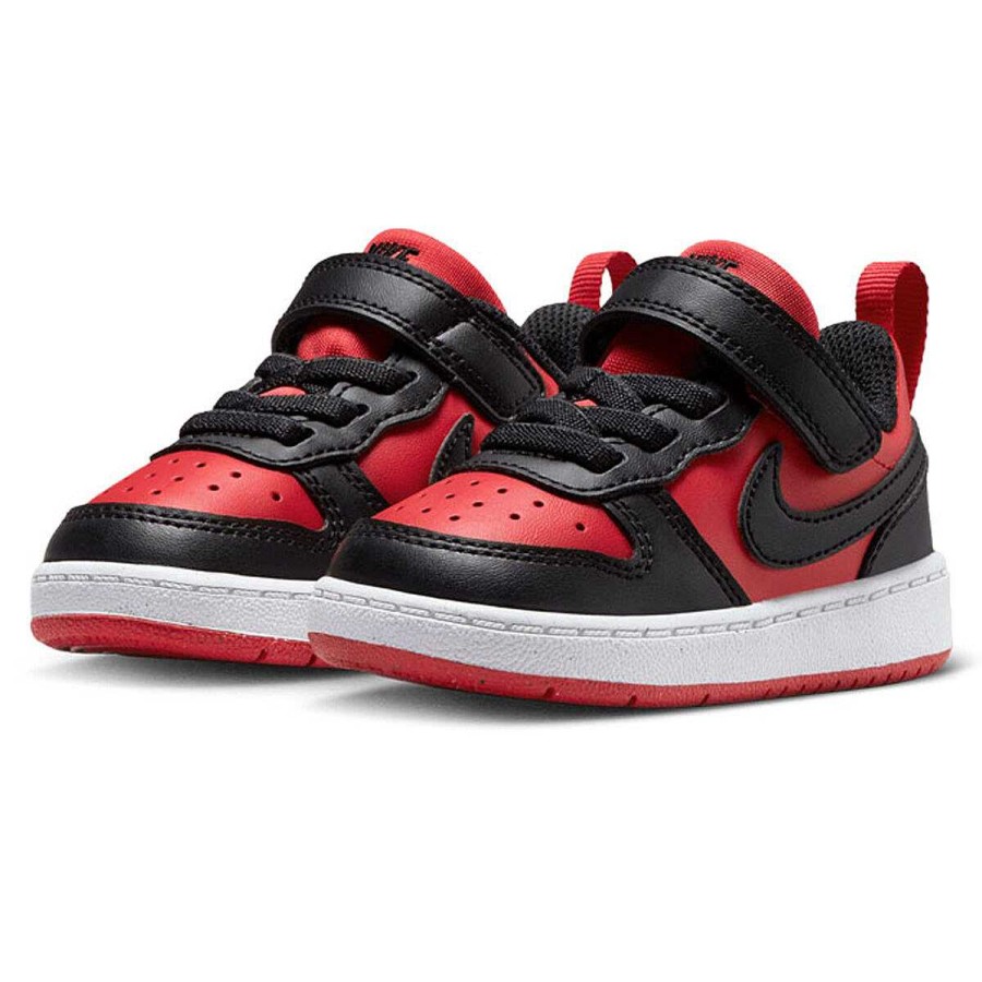 Kids Nike Girls Shoes | Nike Court Borough Low Recraft Toddlers Shoes Red/Black