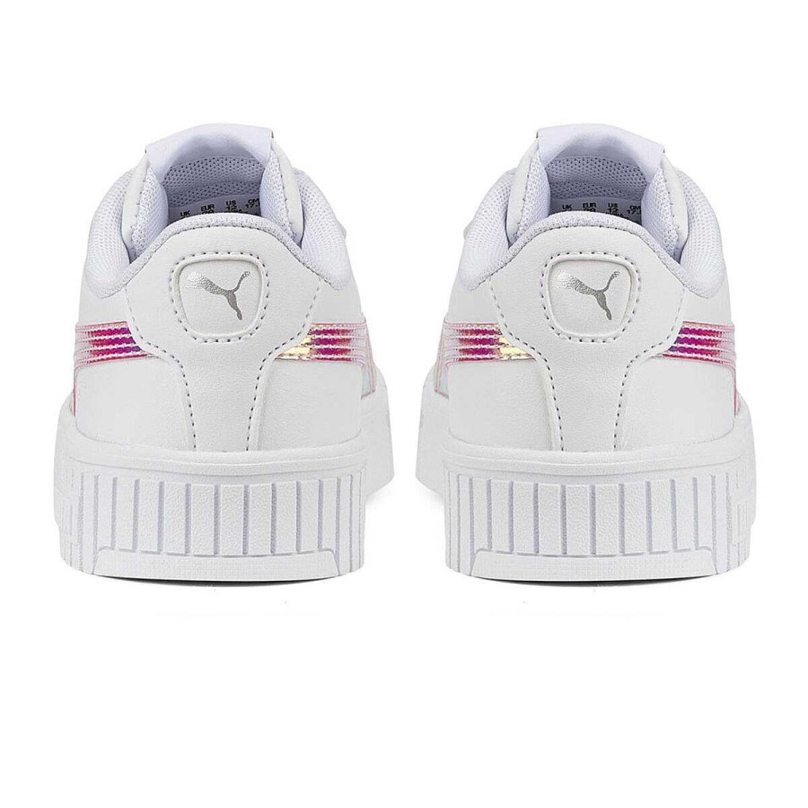 Kids PUMA Boys Shoes | Puma Carina 2.0 Holo Ps Kids Casual Shoes White/Silver