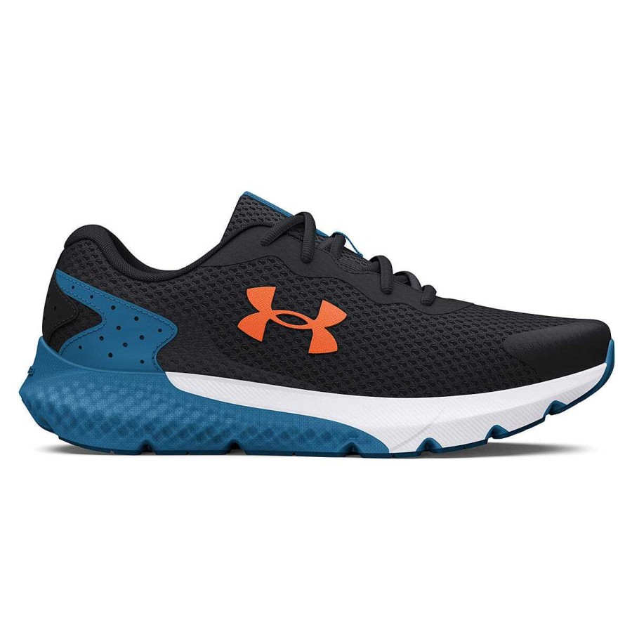 Kids Under Armour Training | Under Armour Charged Rogue 3 Gs Kids Running Shoes Black/Blue