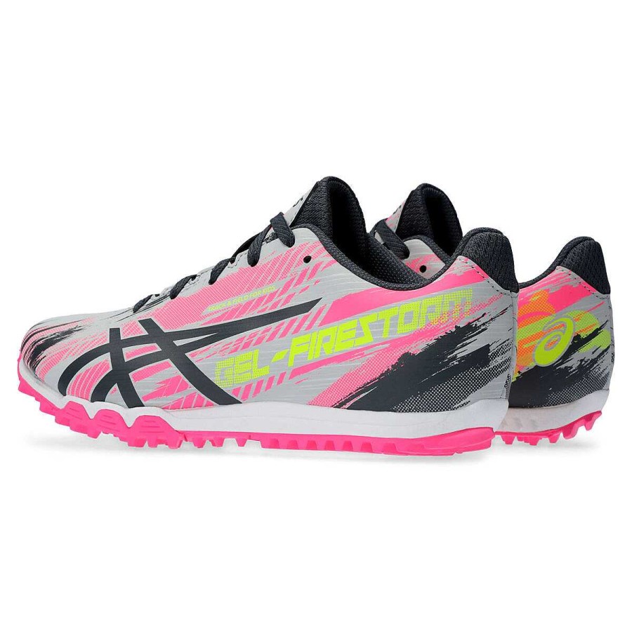 Kids Asics Girls Shoes | Asics Gel Firestorm 5 Kids Track Shoes Pink/Grey