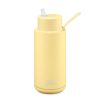 Kids FRANK GREEN Water Bottles | Frank Green Reusable 1L Water Bottle - Yellow/Buttermilk