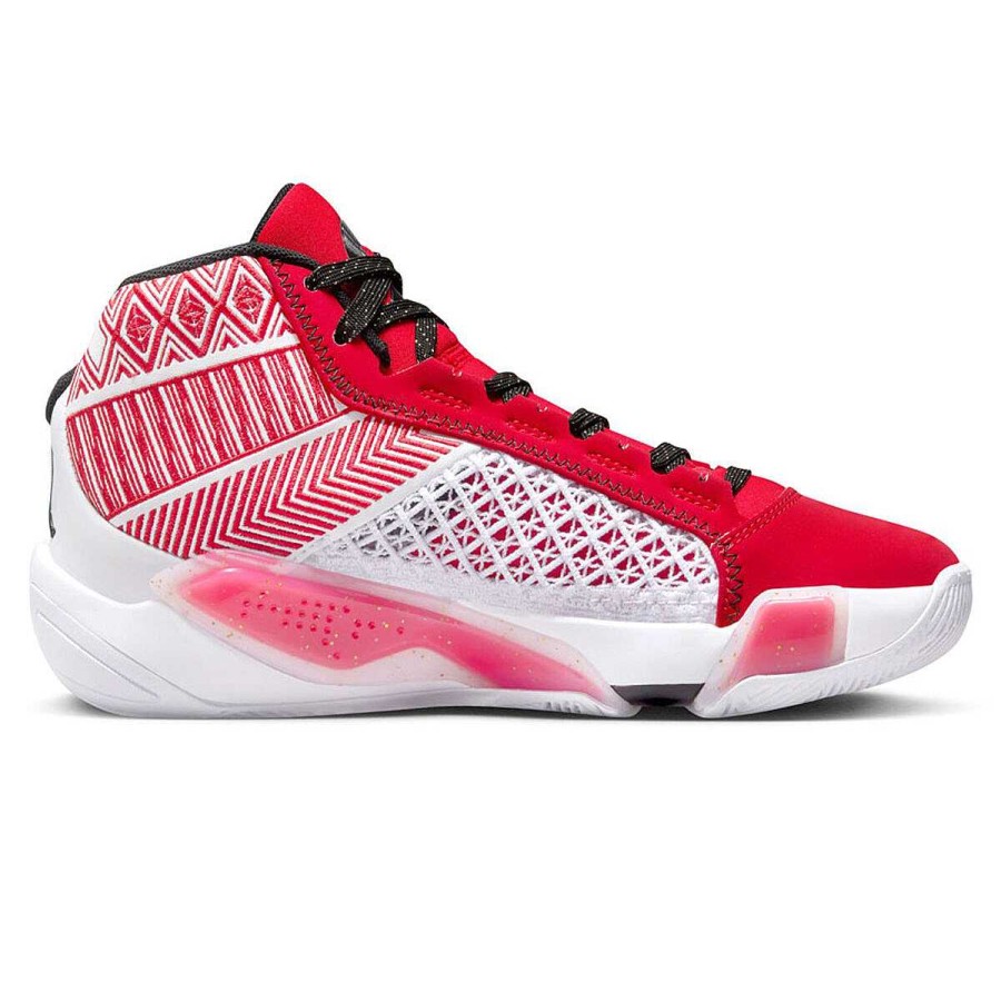 Kids Jordan Girls Shoes | Air Jordan 38 Celebration Gs Kids Basketball Shoes White/Red