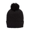 Men macpac Outdoor | Macpac Unisex Criss Cross Pom Pom Beanie Black