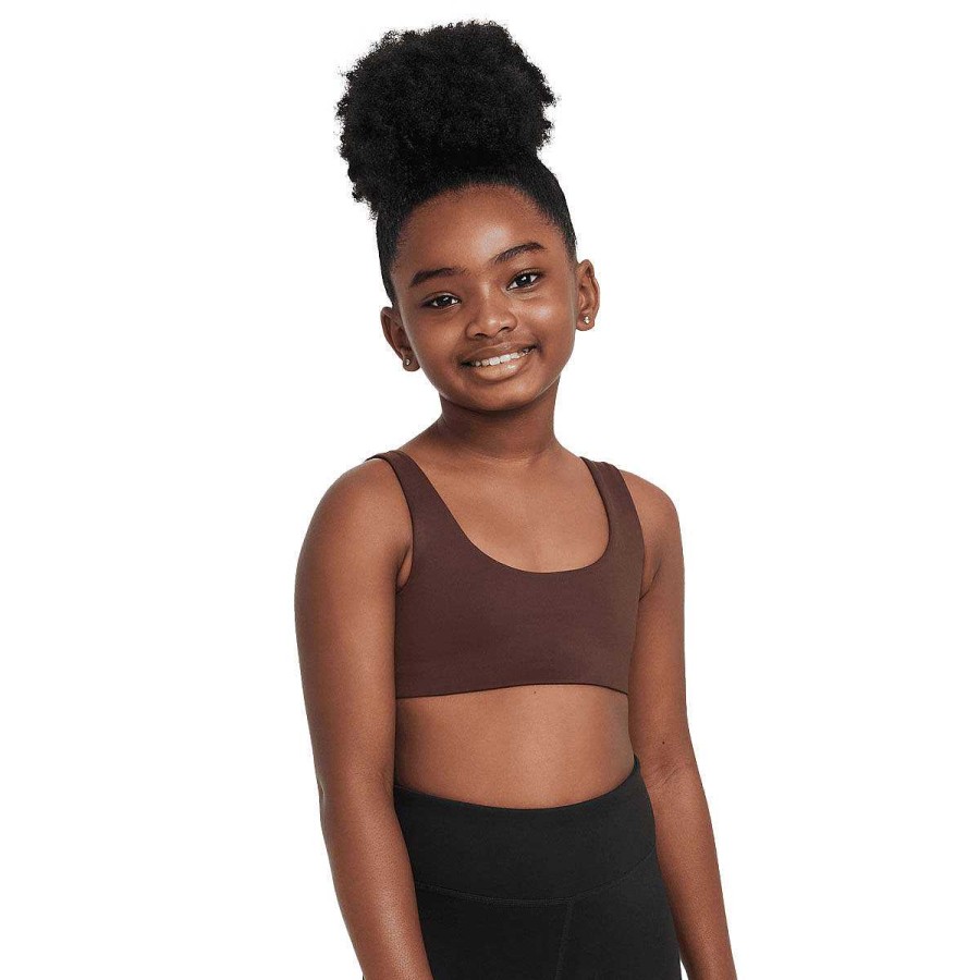 Kids Nike Bras & Crops | Nike Girls Dri-Fit Alate All U Bra Brown