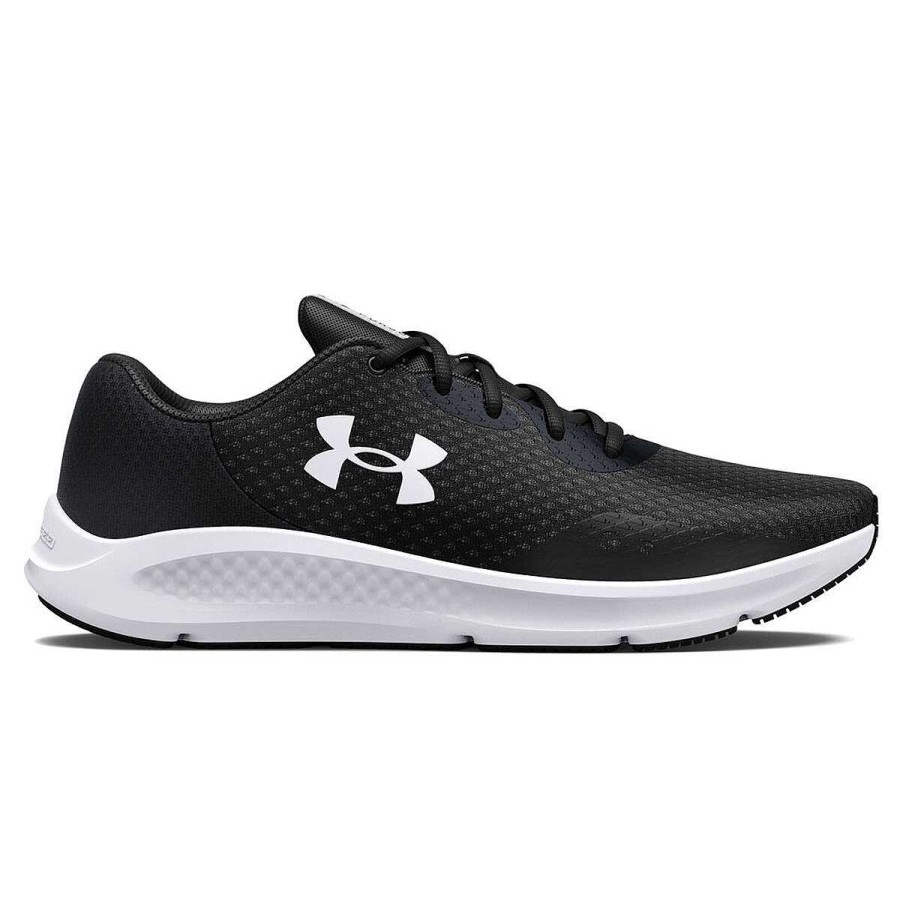 Kids Under Armour School Shoes | Under Armour Charged Pursuit 3 Mens Running Shoes Black/Silver