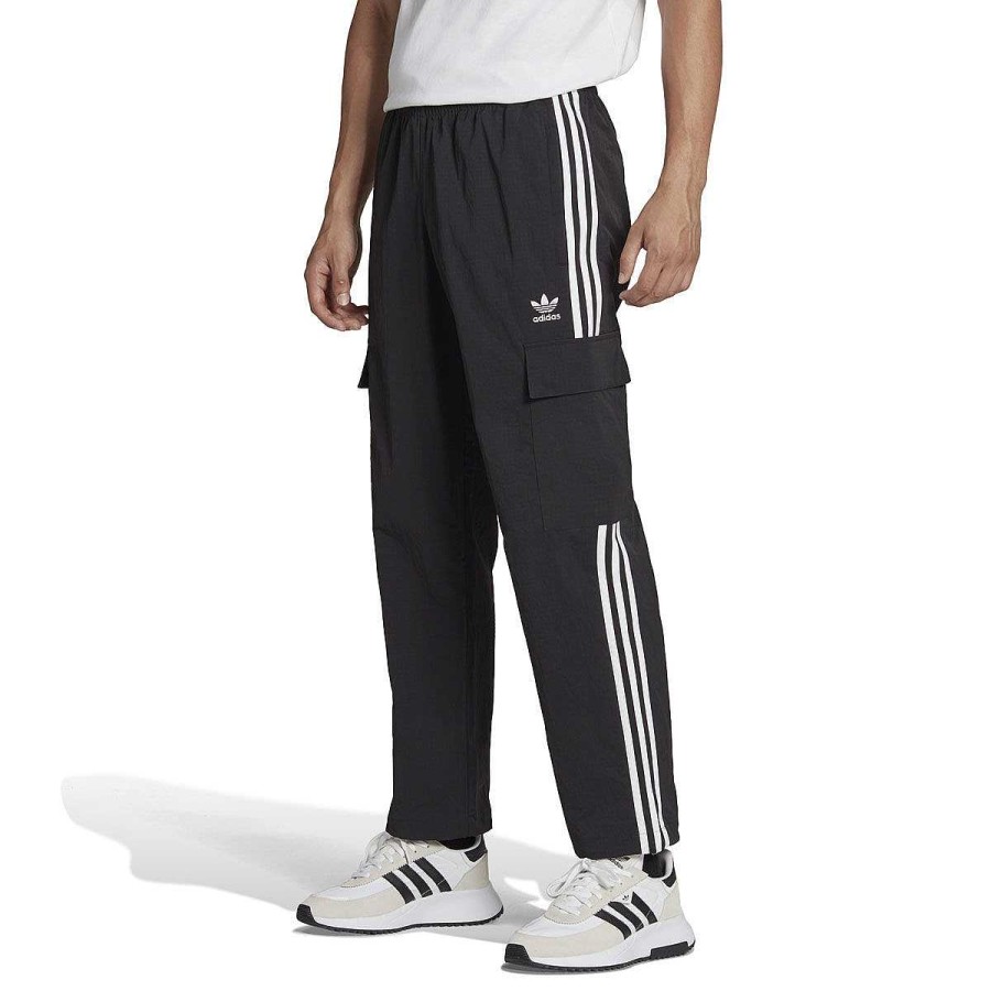 Men adidas Originals Track Pants | Adidas Originals Mens Adicolor Classics 3-Stripes Cargo Pants Black