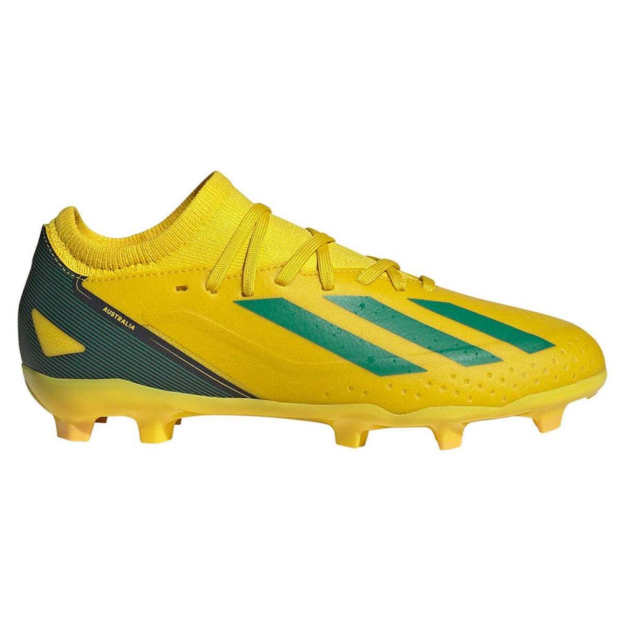 Kids adidas Football Boots | Adidas X Crazyfast .3 Aus Kids Football Boots Yellow/Green