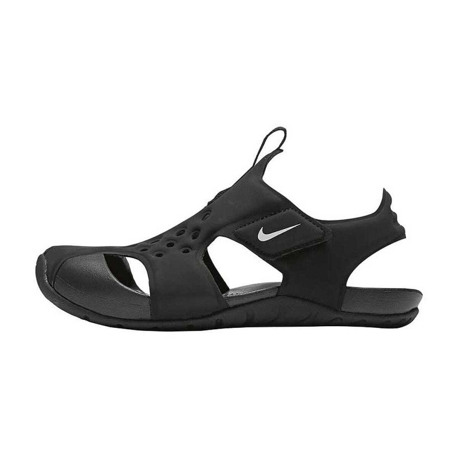 Kids Nike Slides And Thongs | Nike Sunray Protect 2 Ps Junior Ps Kids Sandals Black / White