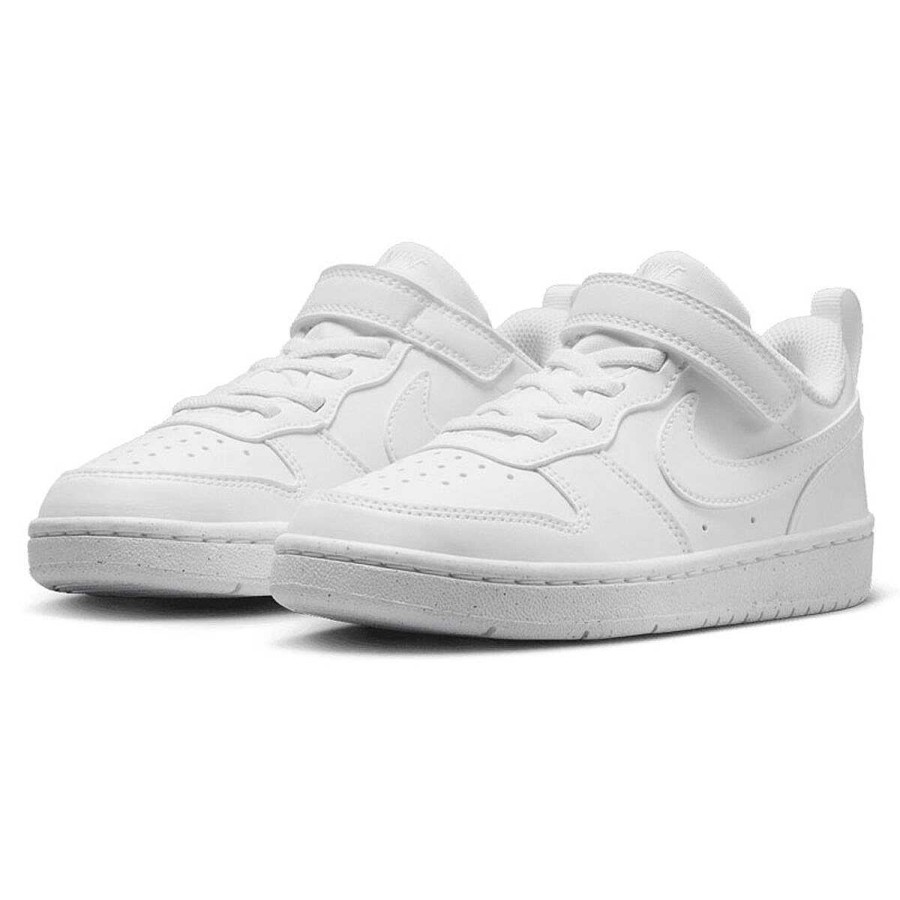 Kids Nike Girls Shoes | Nike Court Borough Low Recraft Ps Kids Casual Shoes White