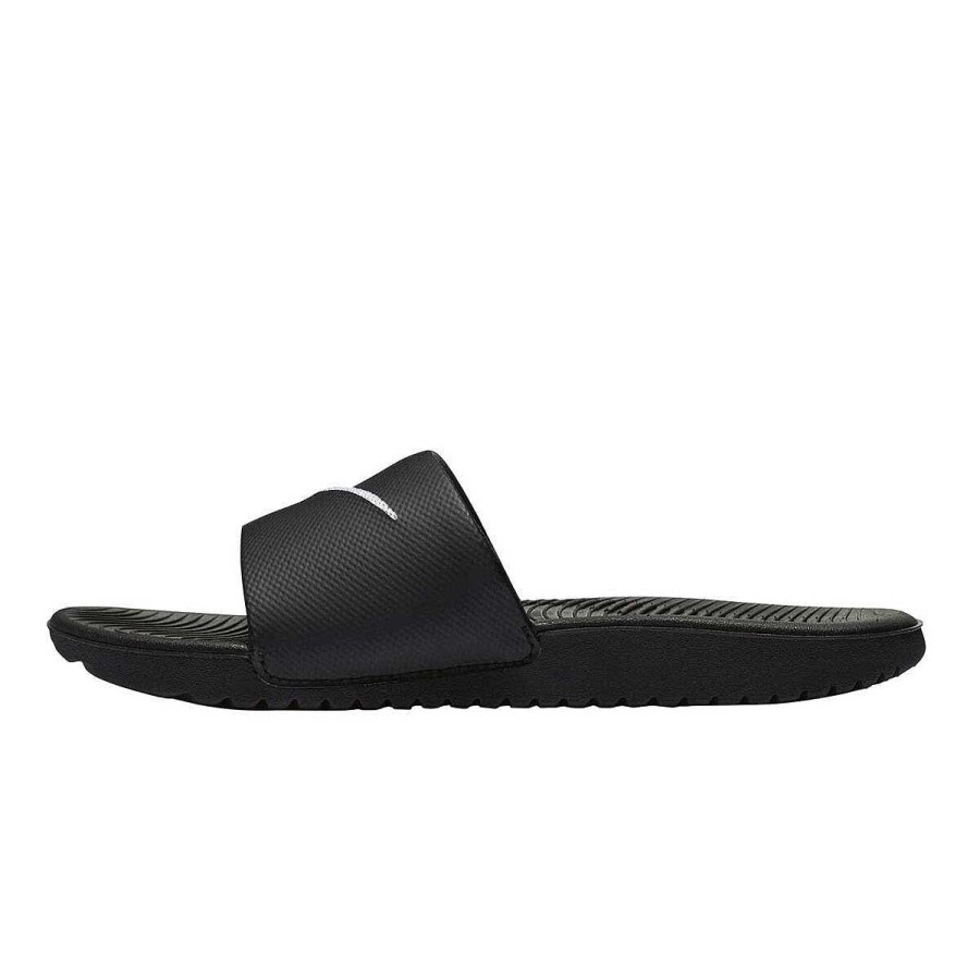 Kids Nike Slides And Thongs | Nike Kawa Gs Boys Slides Black