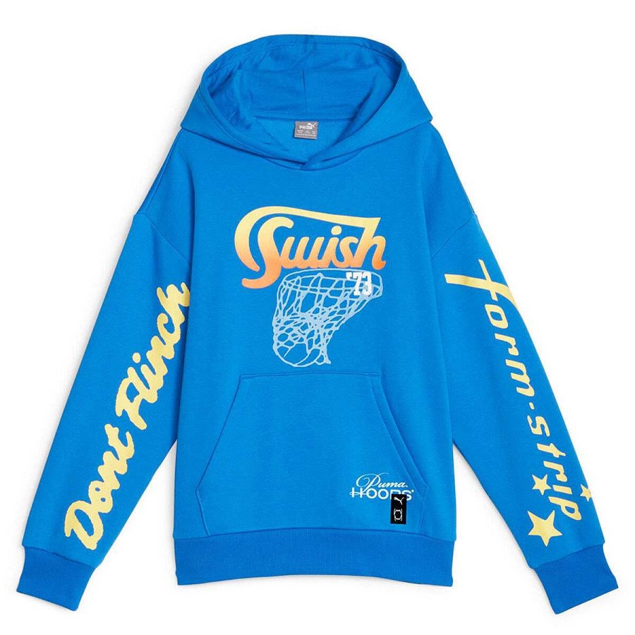 Kids PUMA Activewear | Puma Youth Basketball Swish Hoodie Blue