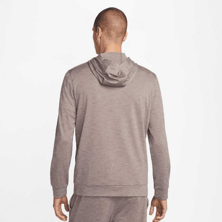 Men Nike Hoodies & Sweatshirts | Nike Mens Dri-Fit Full Zip Yoga Jacket Grey