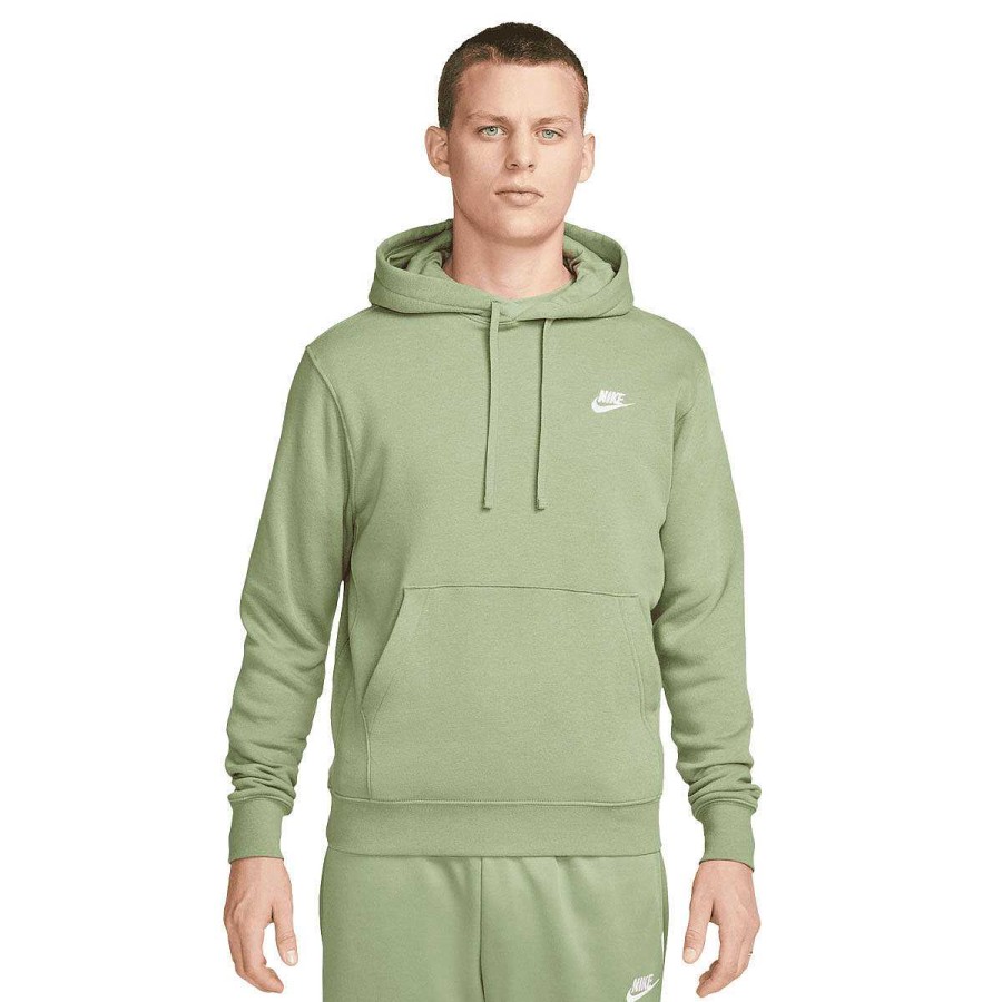 Men Nike Hoodies & Sweatshirts | Nike Mens Sportswear Club Fleece Pullover Hoodie Green