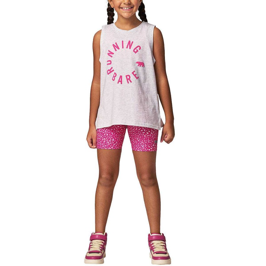 Kids Running Bare Tights | Running Bare Girls Bare Fit Bike Tights 12 Pink