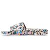 Kids ROXY Girls Shoes | Roxy Slippy Printed Girls Slides Black/Floral