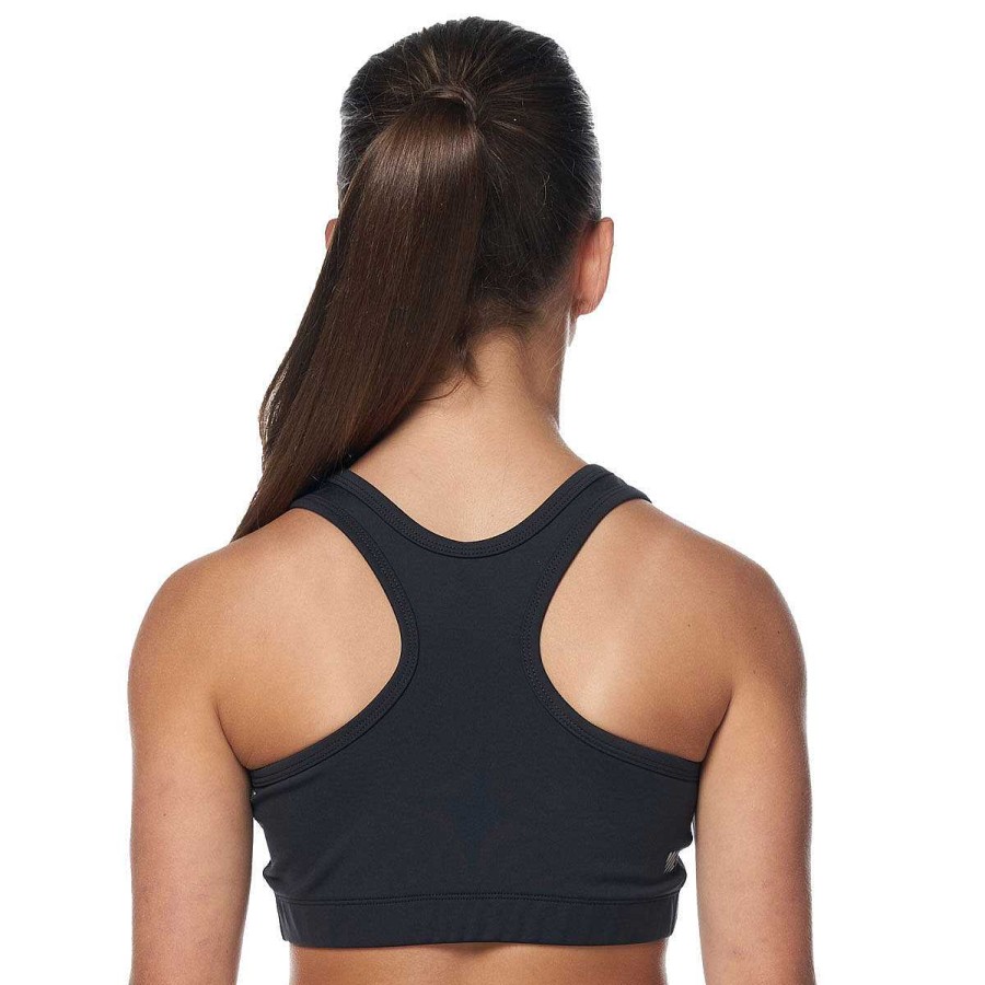 Kids ELL&VOO Bras & Crops | Ell & Voo Girls Essentials Crop Top Black