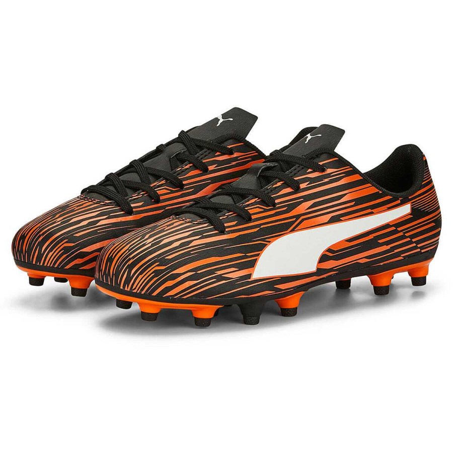 Kids PUMA Football Boots | Puma Rapido 3 Kids Football Boots Black/White