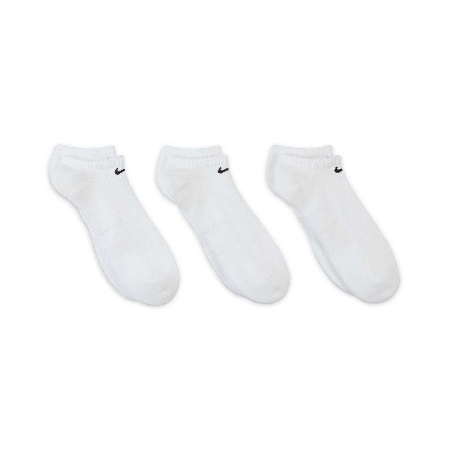 Men Nike Socks | Nike Unisex Cushioned No Show 3 Pack Socks White