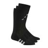 Men adidas Socks | Adidas Performance Light Crew 3 Pack Socks Black