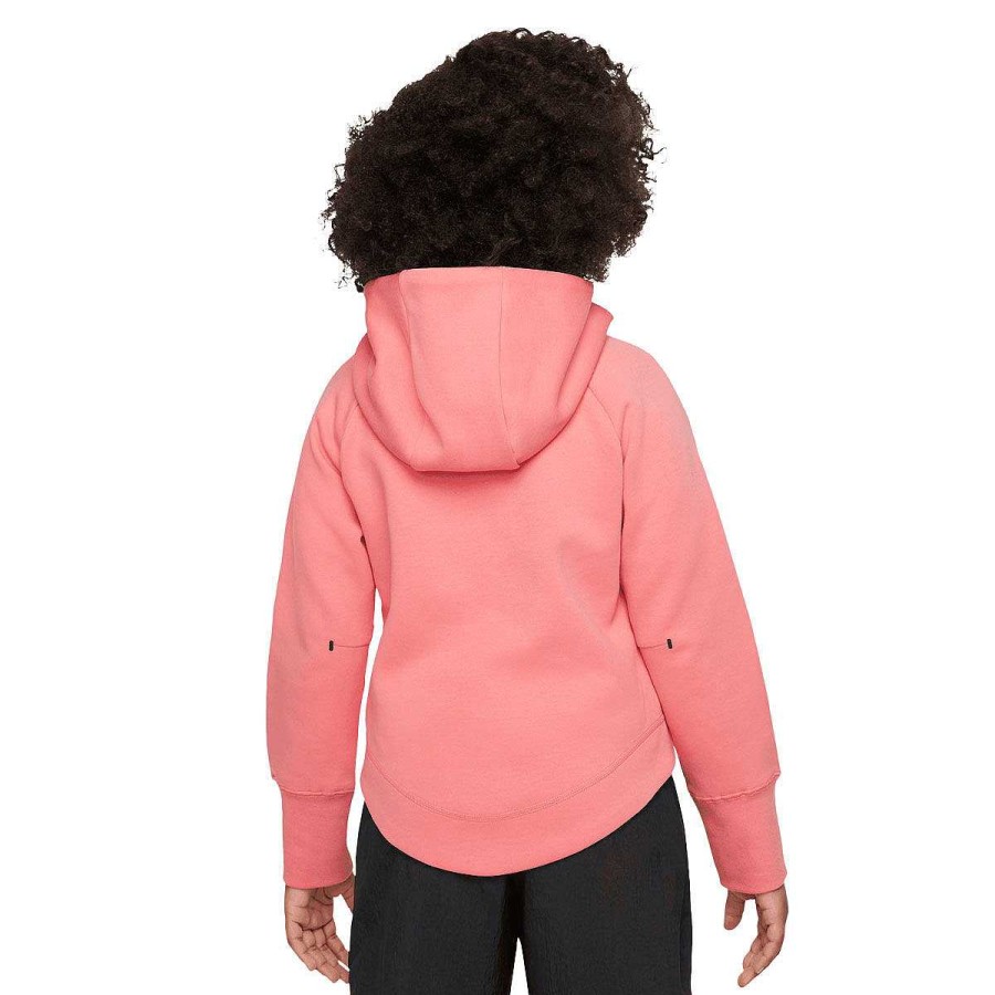 Kids Nike Hoodies & Sweatshirts | Nike Girls Sportswear Tech Fleece Full Zip Hoodie Pink