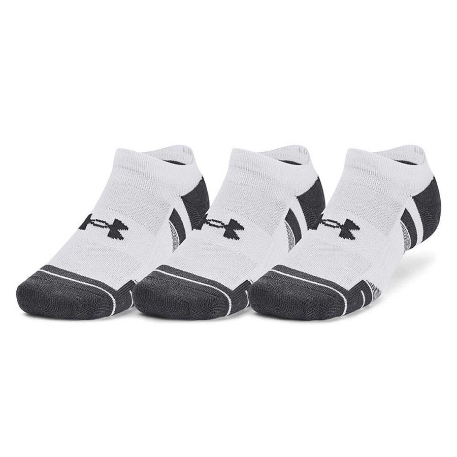 Men Under Armour Socks | Under Armour Performance Tech No-Show Socks 3-Pack White