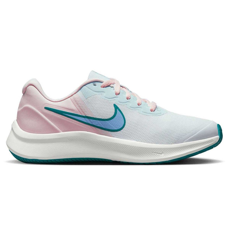 Kids Nike School Shoes | Nike Star Runner 3 Gs Kids Running Shoes White/Cobalt