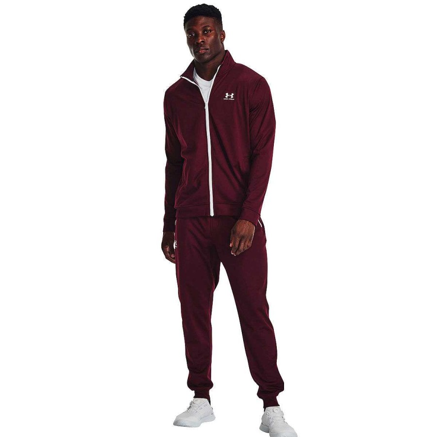 Men Under Armour Jackets | Under Armour Mens Sportstyle Tricot Jacket Maroon