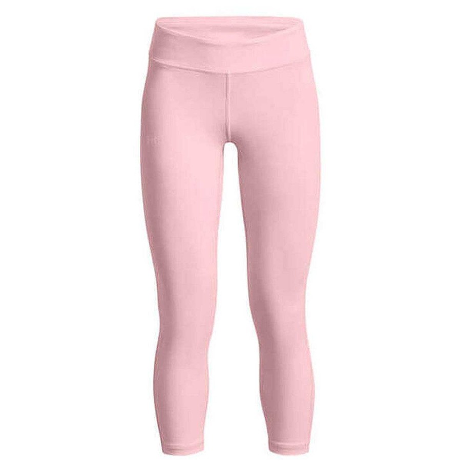 Kids Under Armour Tights | Under Armour Girls Motion Solid Crop Tights Pink