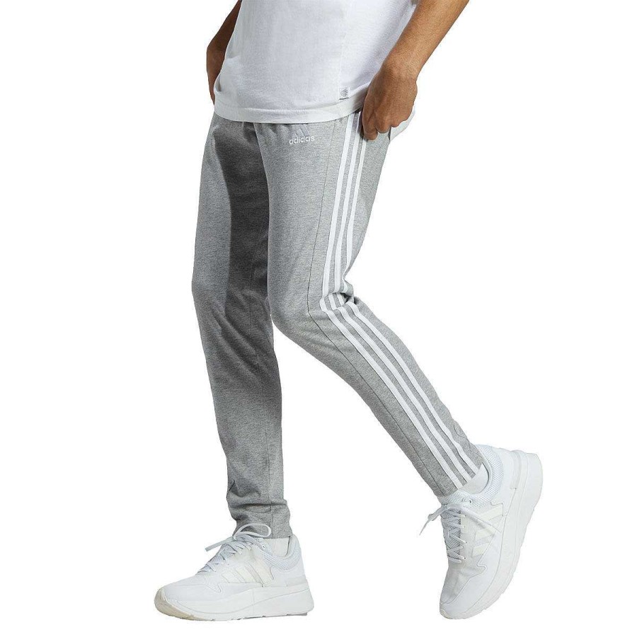 Men adidas Track Pants | Adidas Men'S Aeroready 3-Stripe Pants Grey/White