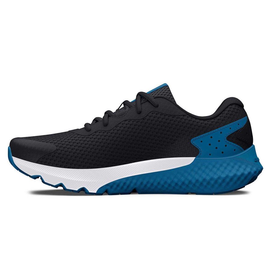 Kids Under Armour Boys Shoes | Under Armour Rogue 3 Ps Kids Running Shoes Black/Blue