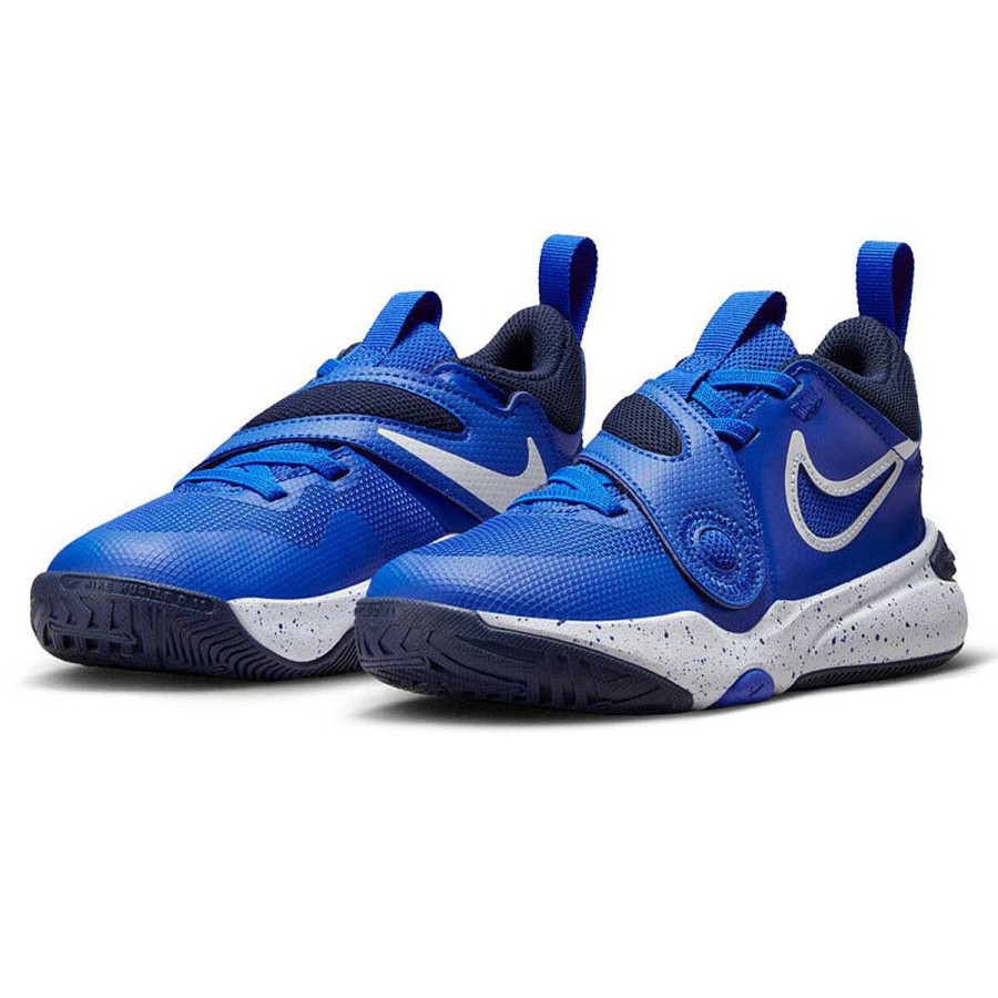 Kids Nike Basketball | Nike Team Hustle D 11 Ps Kids Basketball Shoes Blue/Black