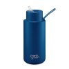 Kids FRANK GREEN Water Bottles | Frank Green Reusable 1L Water Bottle - Blue/Deep Ocean