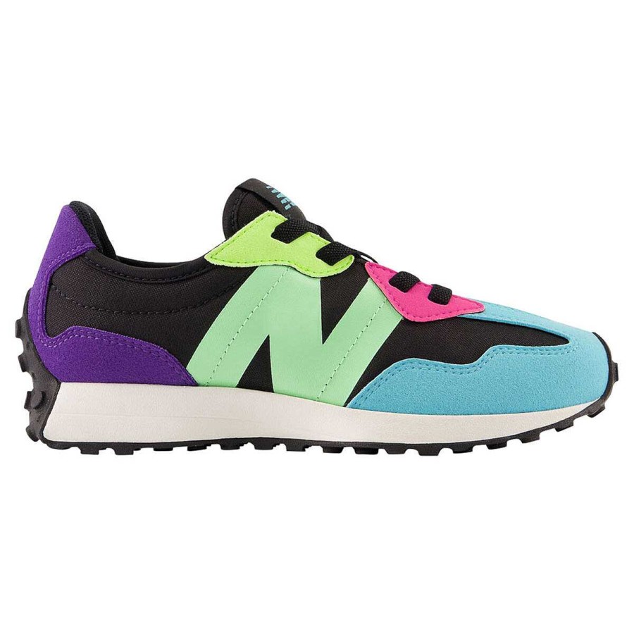 Kids New Balance Casual | New Balance 327 Ps Kids Casual Shoes Black