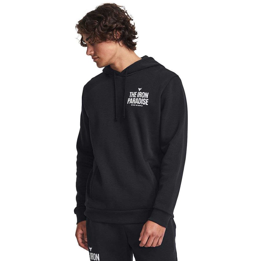 Men Under Armour Jackets | Under Armour Project Rock Rival Fleece Hoodie Black