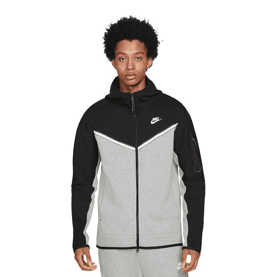 Men Nike Hoodies & Sweatshirts | Nike Mens Sportswear Tech Fleece Full-Zip Hoodie Black