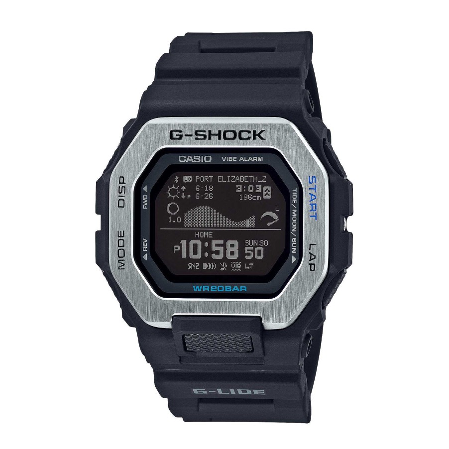 Men Casio Watches And Trackers | Casio G Shock Gbx100-1A Bluetooth Tide Watch