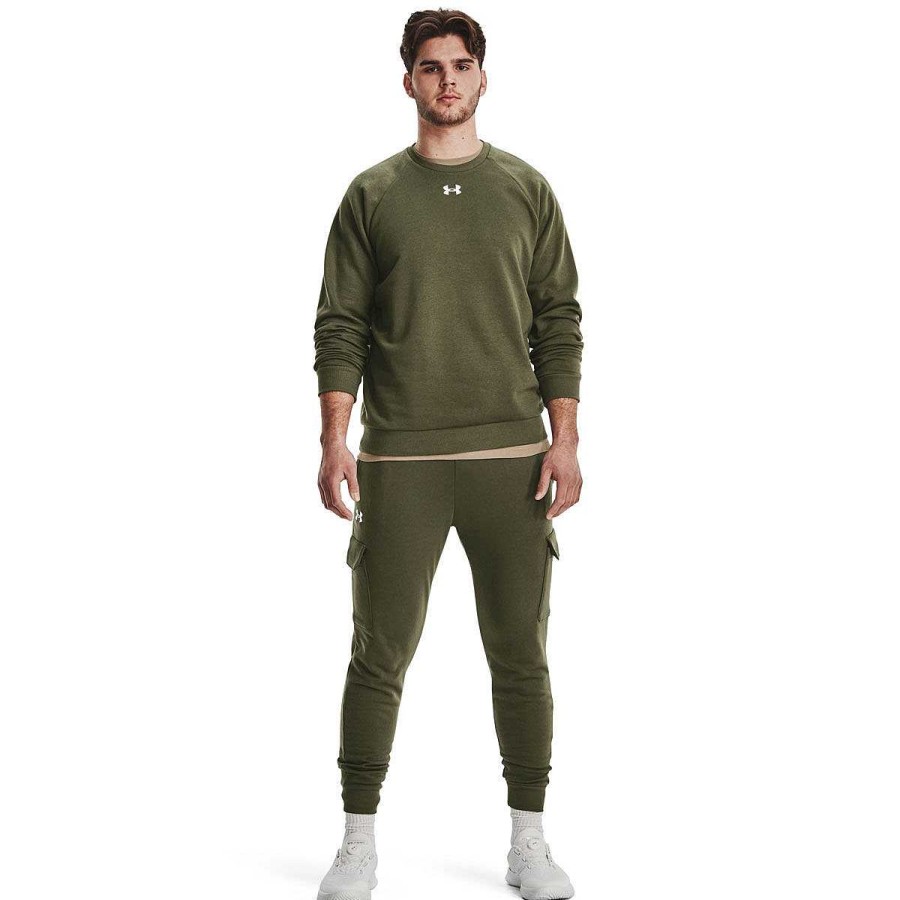 Men Under Armour Jackets | Under Armour Mens Ua Rival Fleece Crew Green