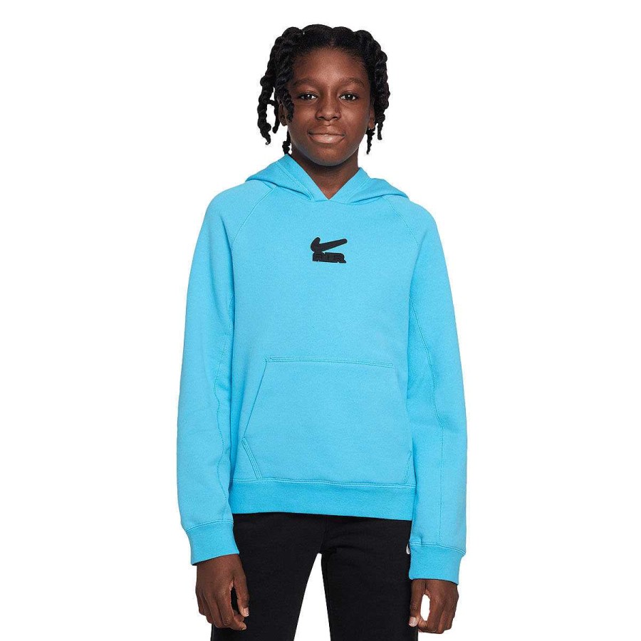 Kids Nike Hoodies & Sweatshirts | Nike Air Kids Sportswear Pullover Hoodie Blue