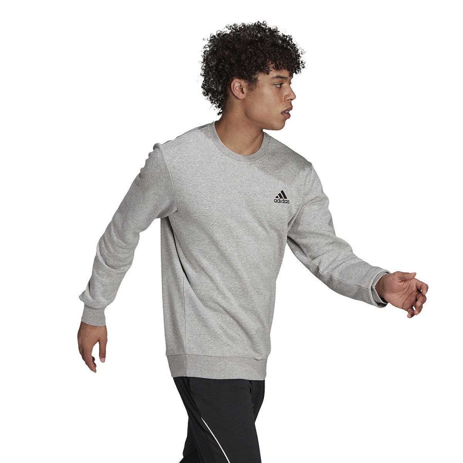 Men adidas Jackets | Adidas Mens Essentials Feelcozy Sweatshirt Grey