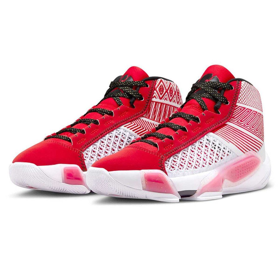 Kids Jordan Basketball | Air Jordan 38 Celebration Gs Kids Basketball Shoes White/Red