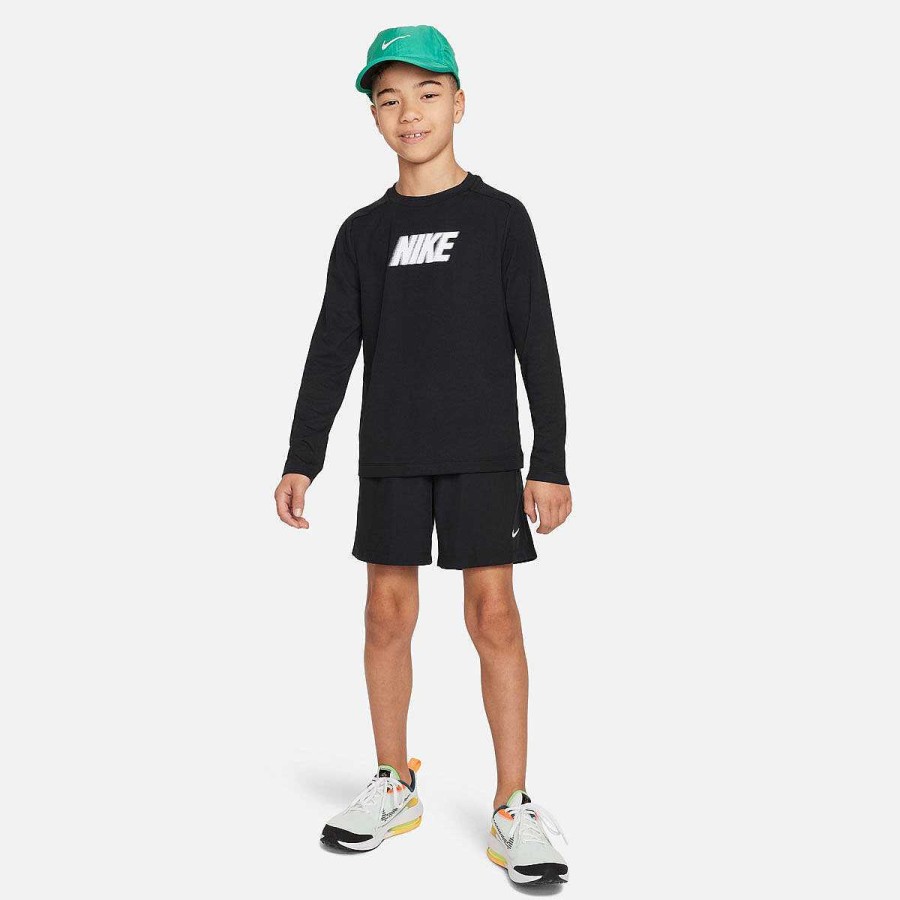 Kids Nike Tees & Tops | Nike Boys Dri-Fit Multi Long Sleeve Top Black