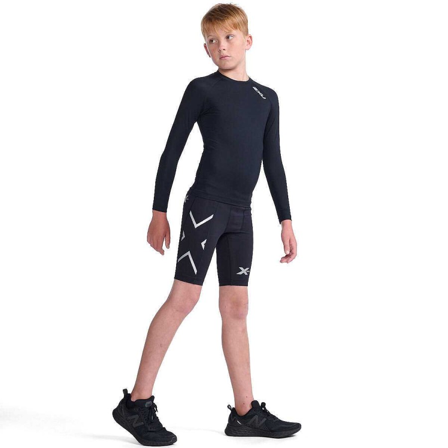 Kids 2XU Shorts | 2Xu Boys Compression Shorts Black