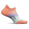 Men Feetures Socks | Feetures Elite Cushion No Show Tab Socks Peach