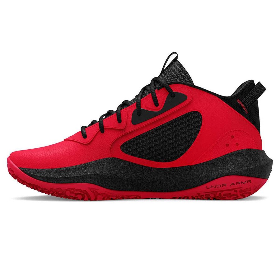 Kids Under Armour Basketball | Under Armour Lockdown 6 Gs Kids Basketball Shoes Red/Black