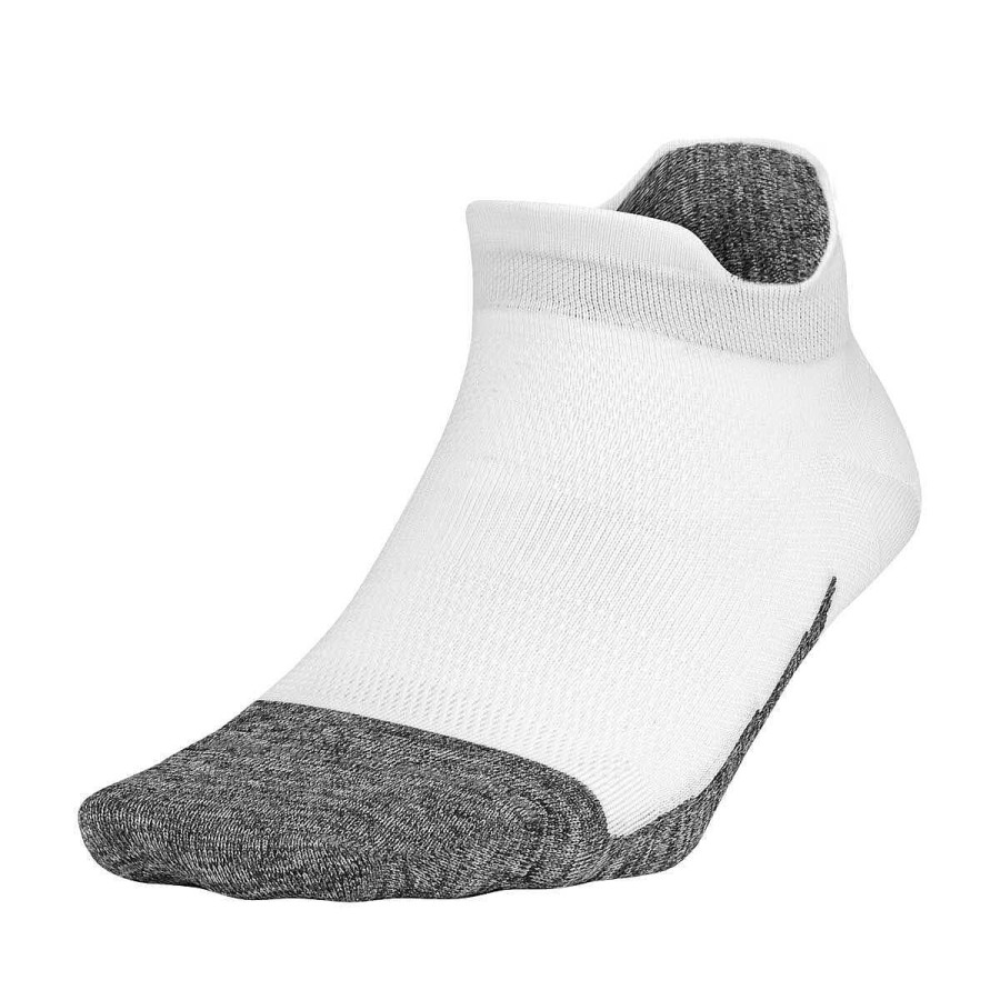 Men Feetures Socks | Feetures Elite Ultra Light No Show Tab Socks White