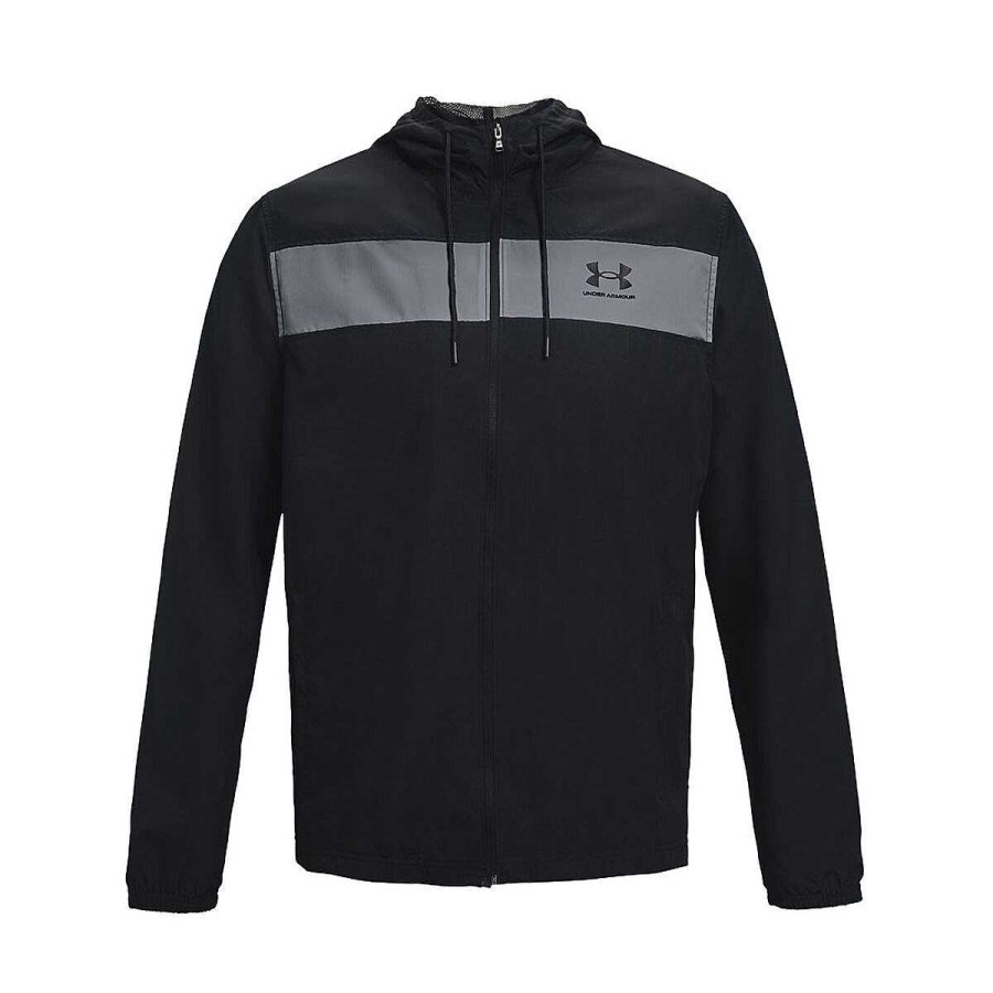 Men Under Armour Jackets | Under Armour Mens Sportstyle Windbreaker Black