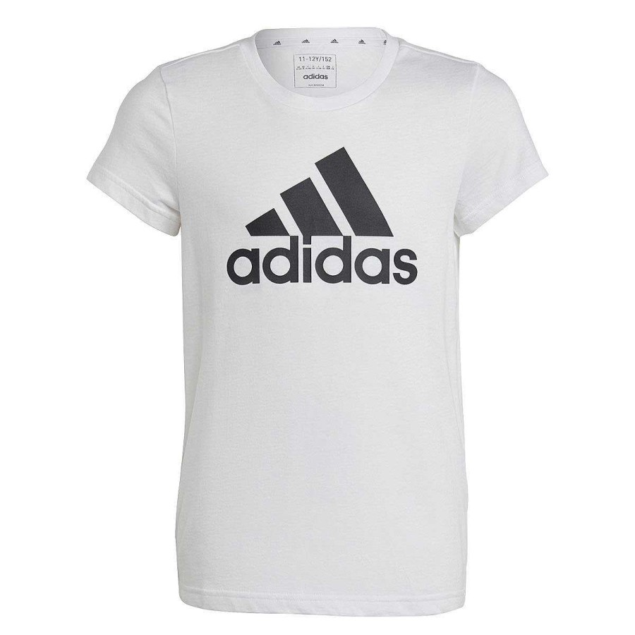 Kids adidas Tees & Tops | Adidas Girls Essential Big Logo Tee White