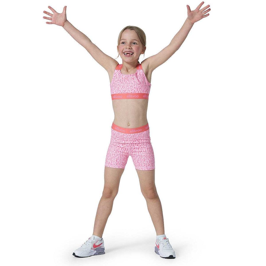 Kids ELL&VOO Shorts | Ell & Voo Junior Girls 4 Inch Short Tights Pink